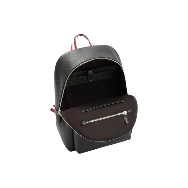BALLY Grained Leather Backpack Men's Black-4