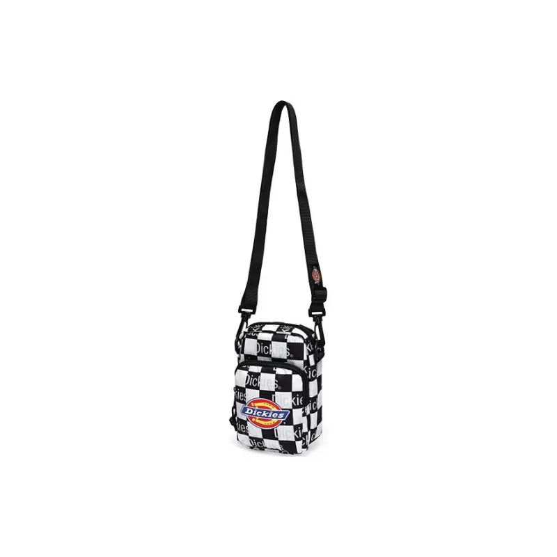 Dickies Polyester Messenger Bag, Crossbody Bag, Shoulder Bag Unisex Black White Checkerboard-5