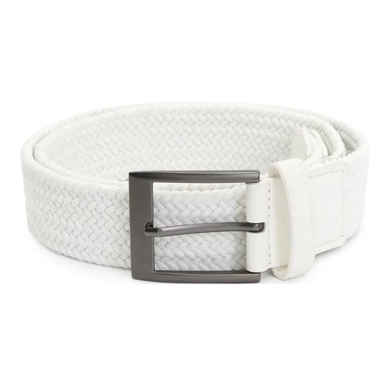 Callaway Solid Color Belt Men's White Width 3.5CM-0