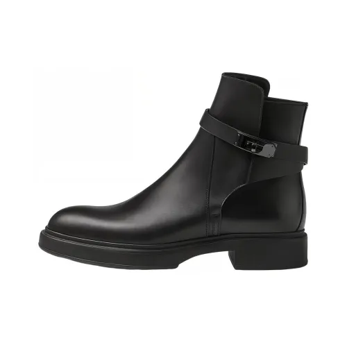 HERMES Ankle Boots Men Black