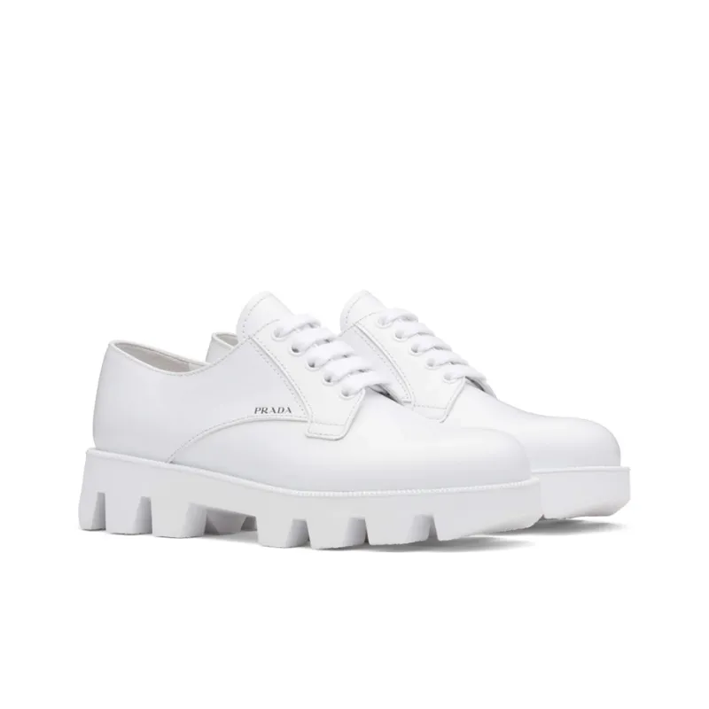 PRADA Platform Shoes Women's White-2