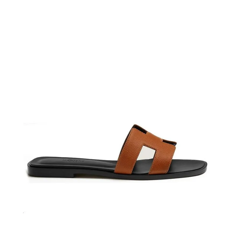 HERMES Oran Sandal Naturel Epsom Heritage Calfskin Leather-1