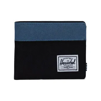 Herschel Canvas Card Holder Wallet Coin Purse Regular Unisex Classic Black/Rippling Blue