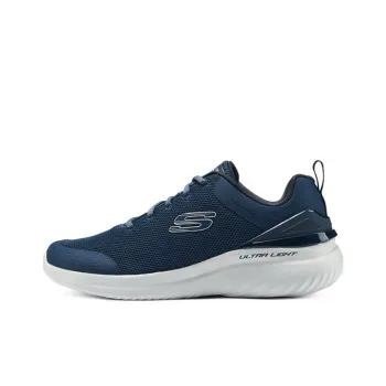 Skechers Cushioning Anti Slip And Wear Resistant Low Top Casual Running Shoes Men's Blue