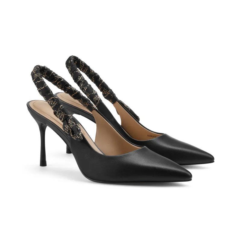 CHARLES&KEITH Small CK Strap Sandals 8.2cm Women's Chalk White/Black-4