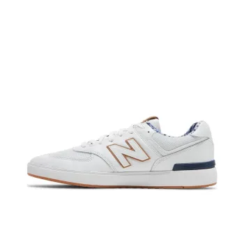 New Balance NB 574 All Coasts AM Wear-Resistant Breathable Slip-Resistant Low-Top Skateboard Shoes Unisex Arctica White