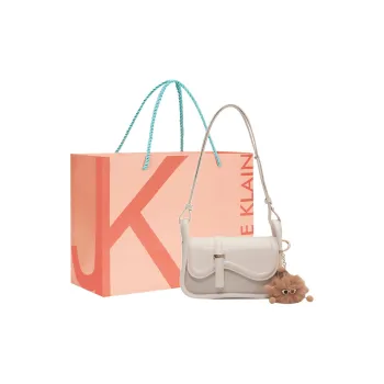 JANE KLAIN PU Saddle Bag, Shoulder Bag, Crossbody Bag Regular Women's White/Khaki/Dark Brown
