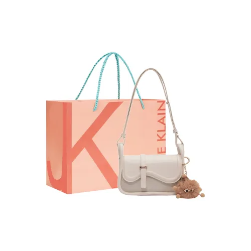 JANE KLAIN PU Saddle Bag, Shoulder Bag, Crossbody Bag Regular Women's White/Khaki/Dark Brown