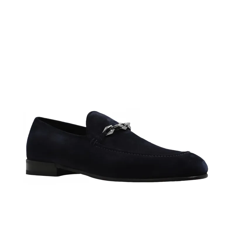 Jimmy Choo Marti Reverse Ova Suede Loafers-1