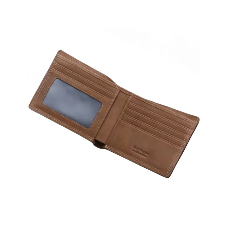 Hush Puppies Cow Leather Wallet Regular Men's Brown/Gray-3