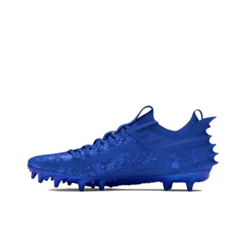Under Armour UA Blur 2 MC Suede Anti Slip Wear Resistant Soccer Shoes Men's Blue