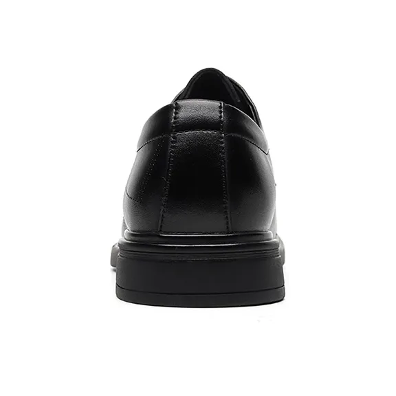 GZZ Dress Shoes Men Low Top Black-4