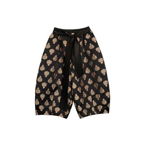 Gichugure Casual Pants Women's Black/Gold