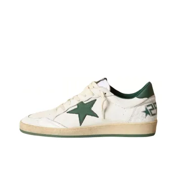 Golden Goose Ball Star White Green Star