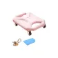 Core Training Set[Cherry Blossom Pink Slider+Four-Elbow Push-Up Counting Rebound Abdominal Roller+Thickened Knee Pad]