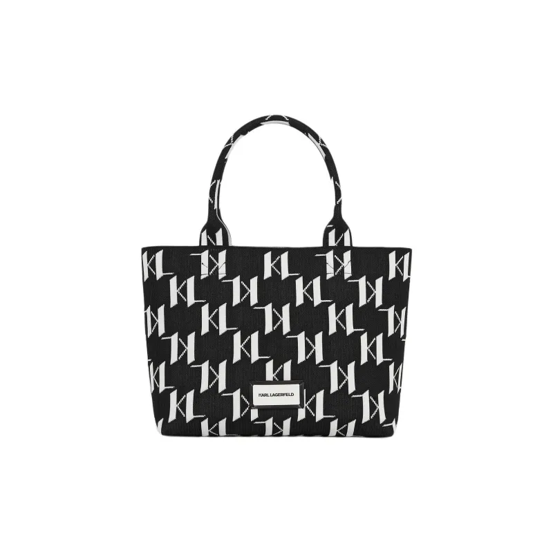 Karl Lagerfeld Medium K/Monogram Knitted Tote Bag-0