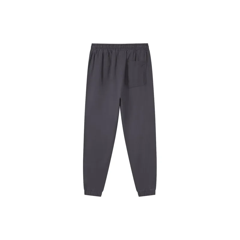 JEANSWEST Thin Solid Color High Rise 100% Cotton Ankle Length Pants 100 Styles Cuffed Pants Summer Men's Black-7