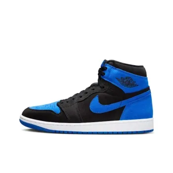 Jordan Air Jordan 1 High OG Black UNC Anti-Slip Wear-Resistant High-Top Vintage Basketball Shoes Men's Black Blue