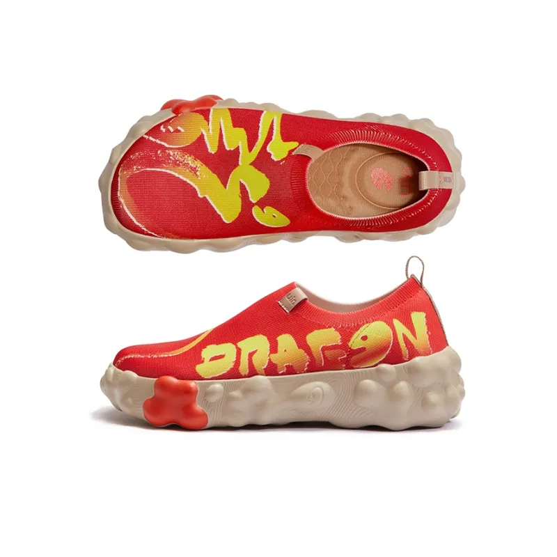 U.IN Painted Travel Shoes Year Of The Dragon TT Low-Top Casual Shoes Men's-45