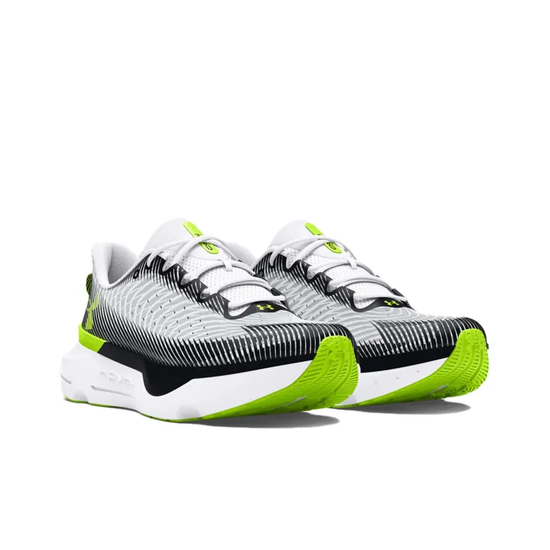 Under Armour Infinite Pro Cushioning Wear Resistant Low Top Running Shoes Men's White Black-2