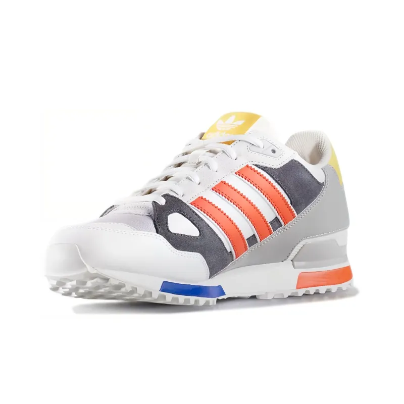 Adidas Originals ZX 750 Wear-Resistant Low-Top Casual Shoes Unisex Gray Red Black-2
