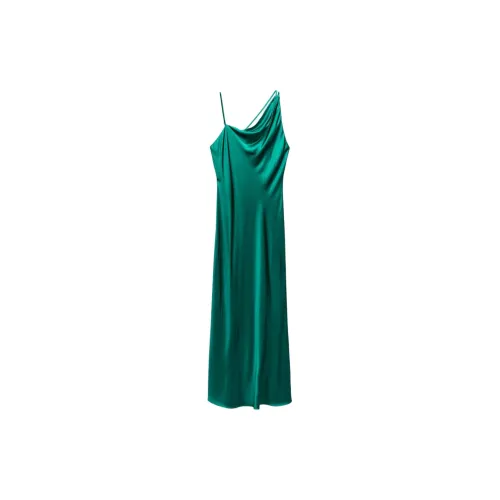 ZARA Slip Dresses Women's Emerald