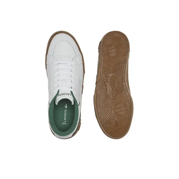 LACOSTE Low Top Skateboard Shoes Men's White-3
