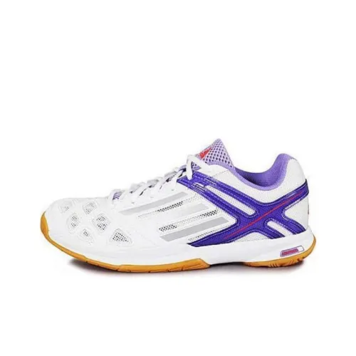 Adidas Badminton Shoes Unisex Low-Top White/Purple