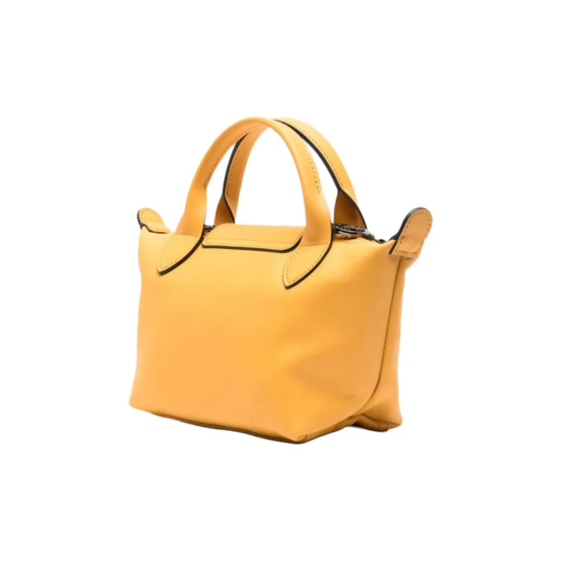 LONGCHAMP Le Pliage Xtra Cow Leather Shoulder Bag Crossbody Bag Handbag Mini Women's Apricot Orange-3