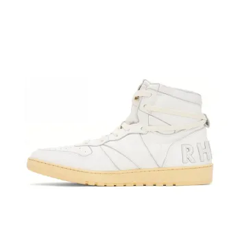 RHUDE Rhecess Hi Casual High Board High Top Skateboard Shoes Men's White