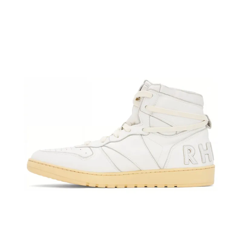 RHUDE Rhecess Hi Casual High Board High Top Skateboard Shoes Men's White-0