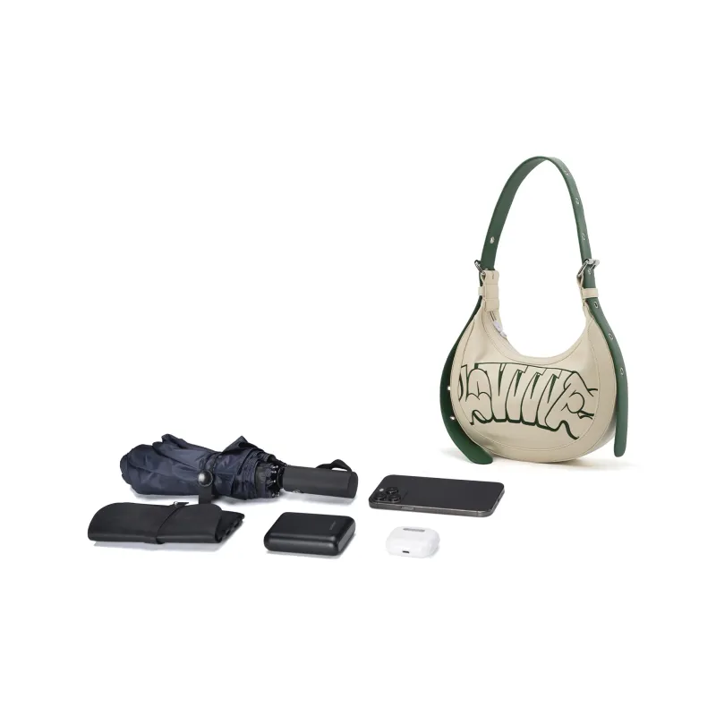 LOVVVVE PU Shoulder Bag, Shoulder Bag Regular Women's Cream White-3