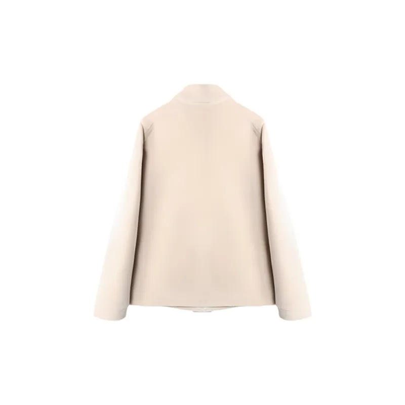 Still Quiet Velvet feel Coat Women's Milk Tea-1