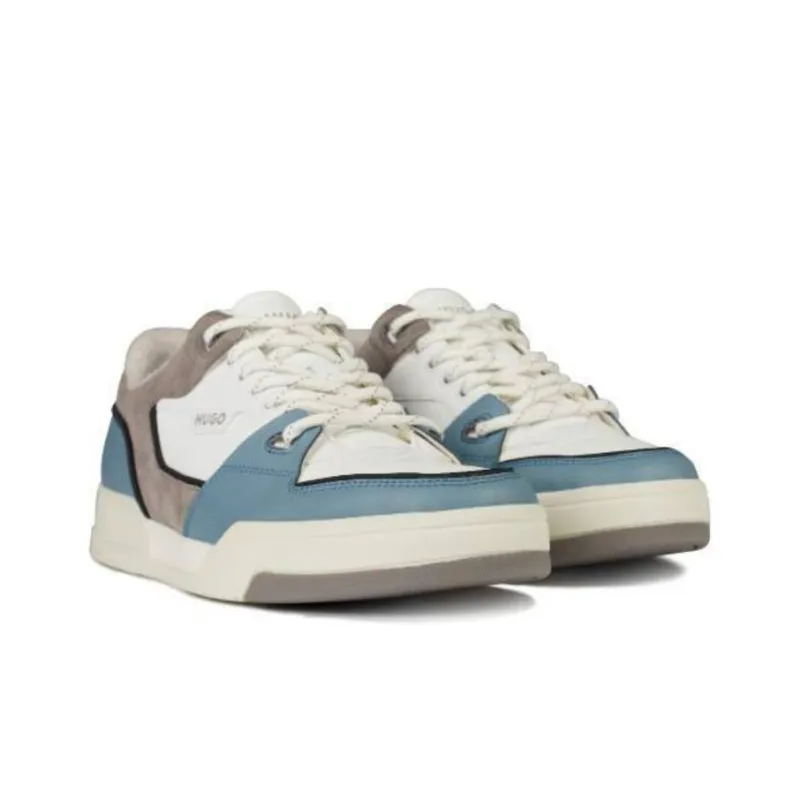 HUGO BOSS Low Top Skateboard Shoes Men's Gray Blue-2