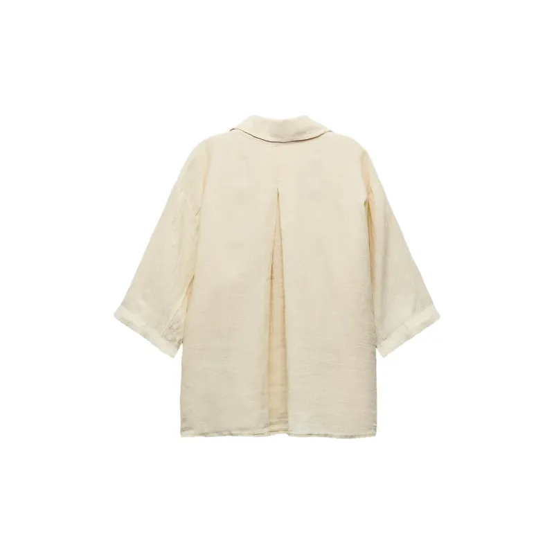 ZARA Shirt Women's Light Yellow-1