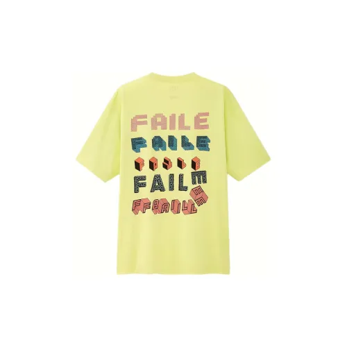 UNIQLO T-Shirts Unisex Apricot Yellow