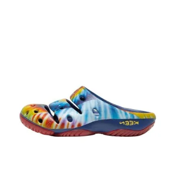 KEEN Yogui Artsfull Rubber Sole Quick Dry Wrap-toe Slippers Women's Blue