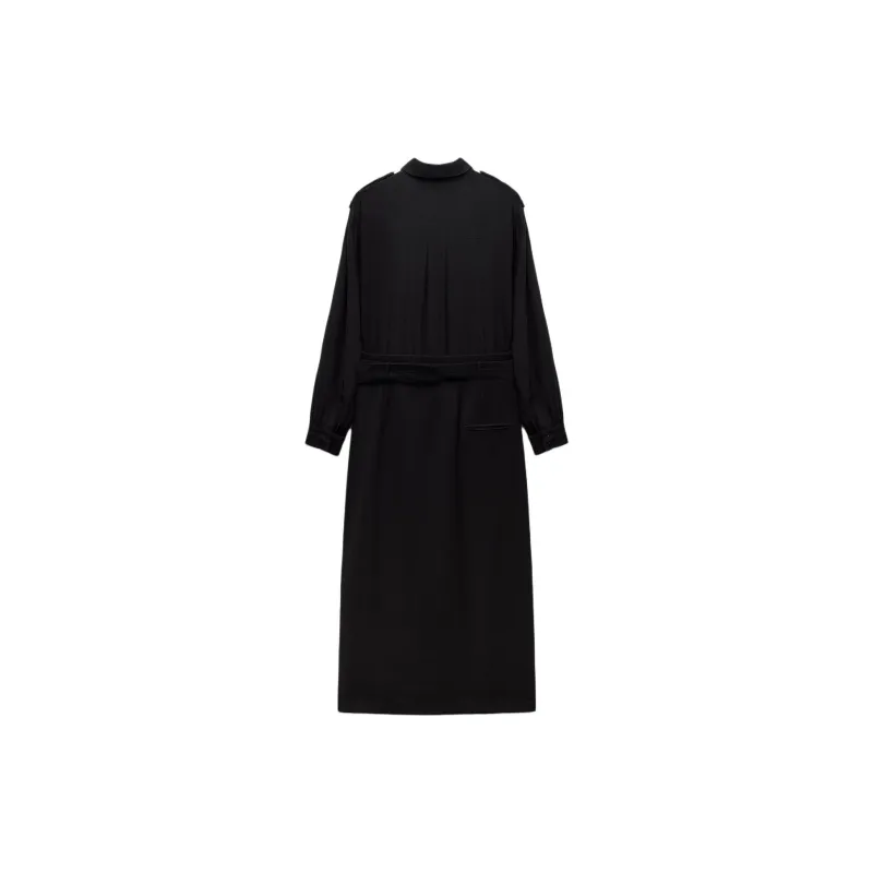 ZARA Long-Sleeved Dresses Women's Black-1