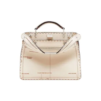 FENDI Peekaboo ISeeU Calfskin Shoulder Bag Crossbody Bag Handbag Mini Men's Pink