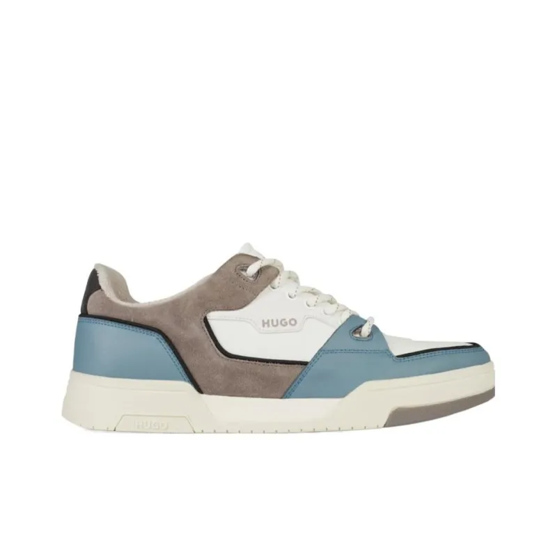 HUGO BOSS Low Top Skateboard Shoes Men's Gray Blue-1