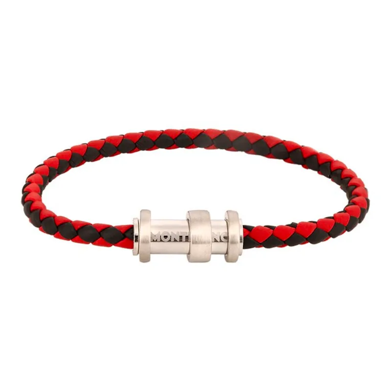 MONTBLANC Leather Bracelets Men's Red Black-1