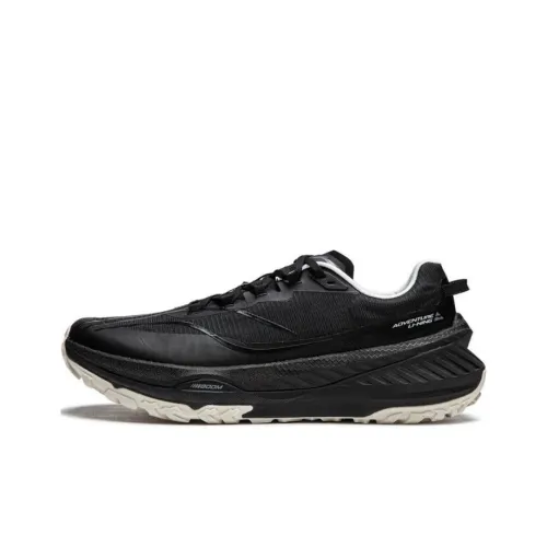 LiNing Cushioning Slip Resistant Abrasion Resistant Breathable Support Rebound Low Top Running Shoes Men's Black