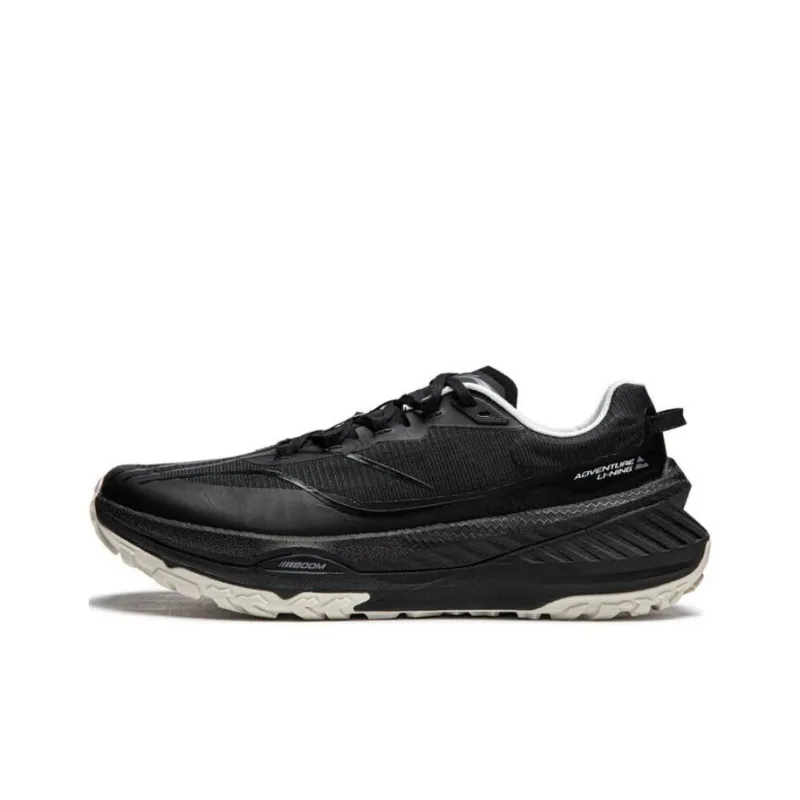LiNing Cushioning, Slip Resistant, Abrasion Resistant, Breathable, Support, Rebound Low Top Running Shoes Men's Black-0