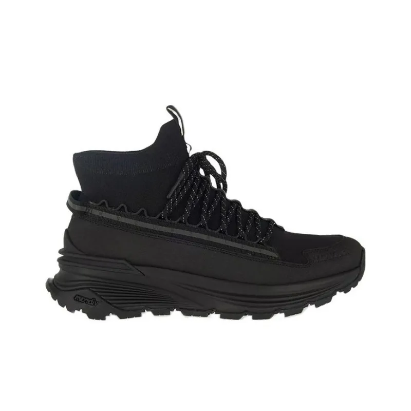 Moncler Monte Runner Slip Resistant High Top Casual Shoes Men's Black-1