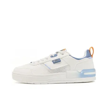 XTEP Innovation Anti Slip Wear Resistant Low Top Skateboard Shoes Men's White Blue
