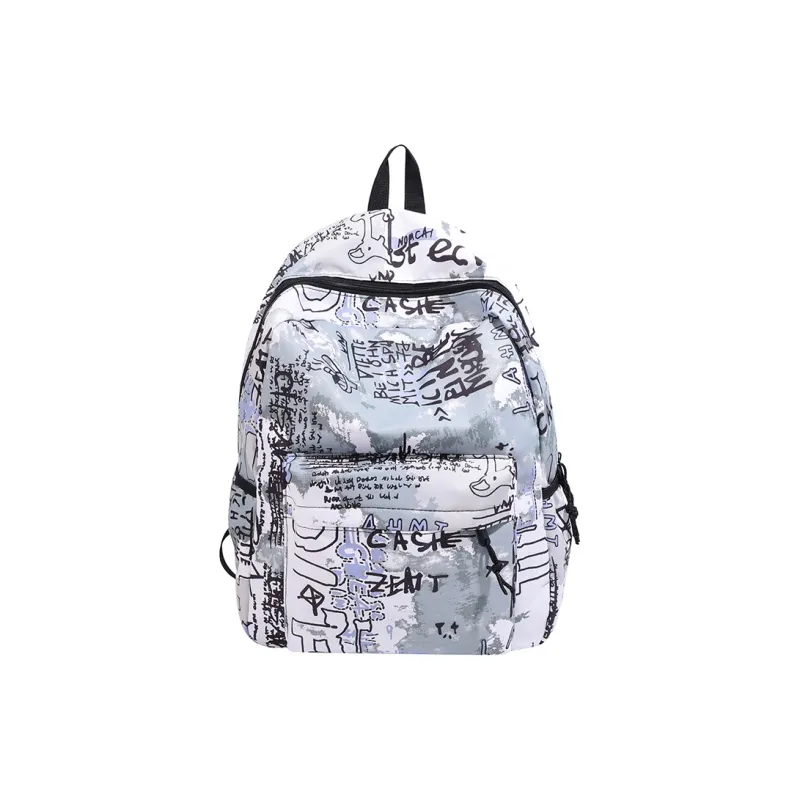 Parker Bear Canvas With Fabric Backpack Regular Unisex Purple/Gray/Blue/Black-14