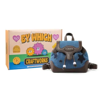 Bywhich Denim Backpack Small Size Women's Blue