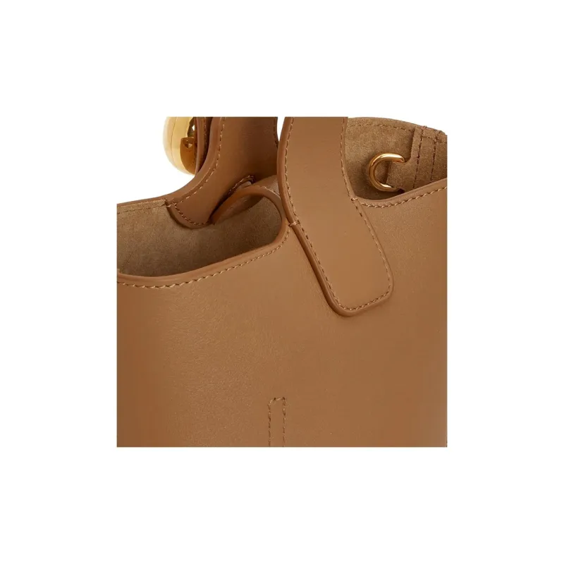 LOEWE Soft Cow Leather Bucket Bag, Shoulder Bag, Crossbody Bag, Handbag Mini Women's Brown-7