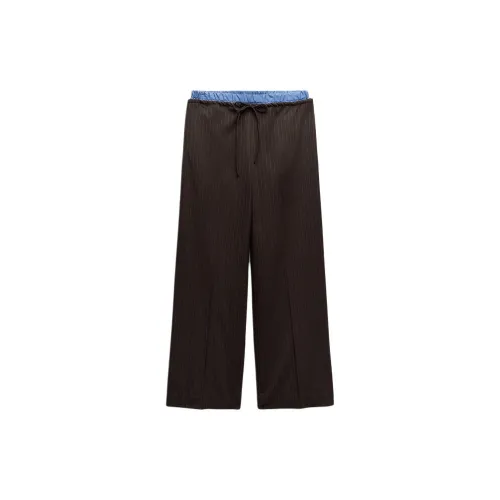 ZARA Casual Pants Women's Brown/Blue