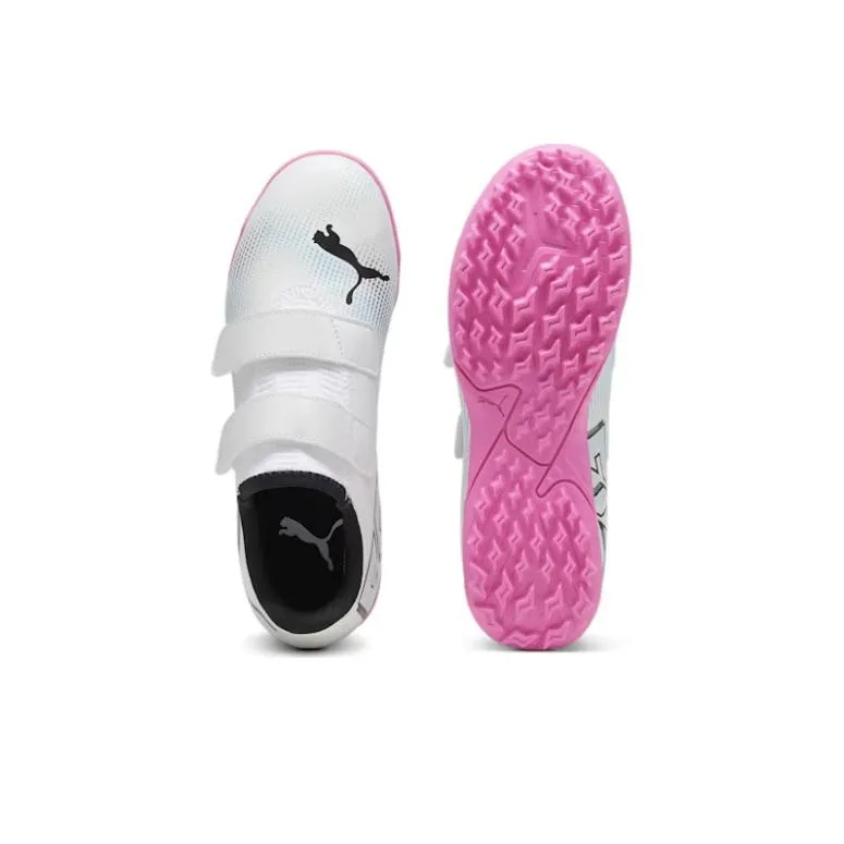 PUMA Future AG Rubber Short Studs Anti Slip Wear Resistant Soccer Shoes Unisex White Pink-3